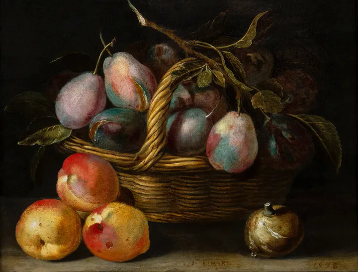 Nature morte de fruits dans un panier